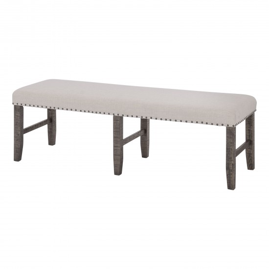 Willow Creek Solid Pine Upholstered Dining Bench