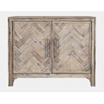 Gramercy Mid-Century Modern Chevron Two Door Accent Chest