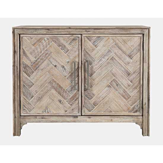 Gramercy Mid-Century Modern Chevron Two Door Accent Chest