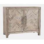 Gramercy Mid-Century Modern Chevron Two Door Accent Chest