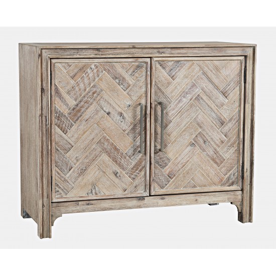 Gramercy Mid-Century Modern Chevron Two Door Accent Chest