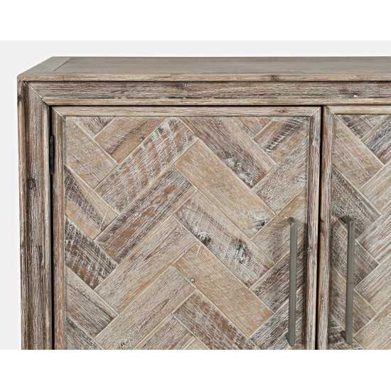 Gramercy Mid-Century Modern Chevron Two Door Accent Chest