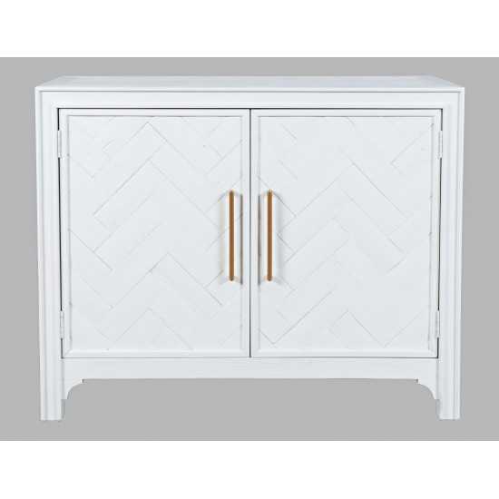 Gramercy Mid-Century Modern Chevron Two Door Accent Chest