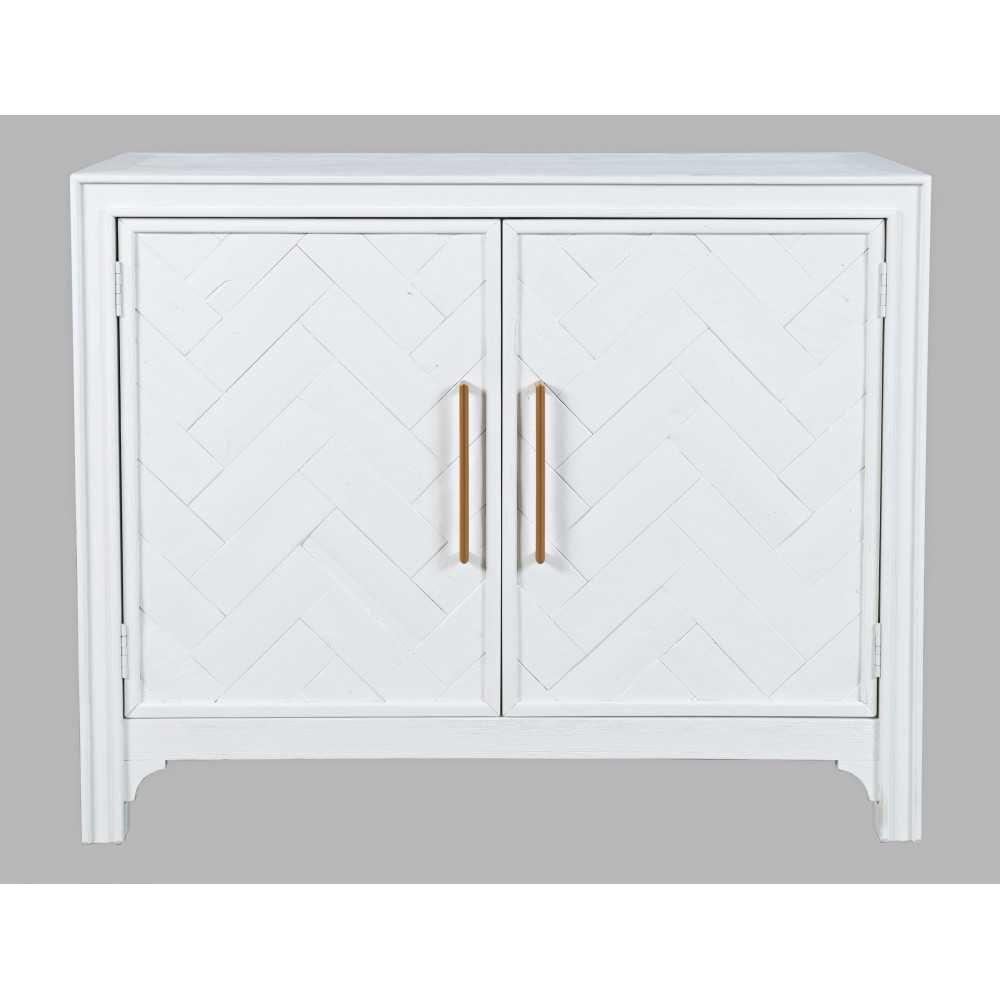 Gramercy Mid-Century Modern Chevron Two Door Accent Chest