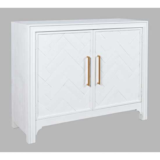 Gramercy Mid-Century Modern Chevron Two Door Accent Chest