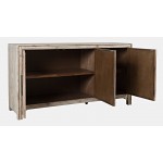 Gramercy Mid-Century Modern Chevron Three Door 60" Accent Cabinet