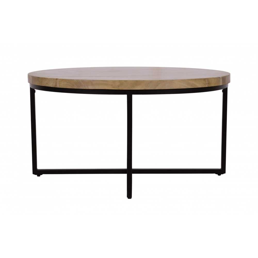 Ames Solid Wood Modern 36" Round Coffee Table