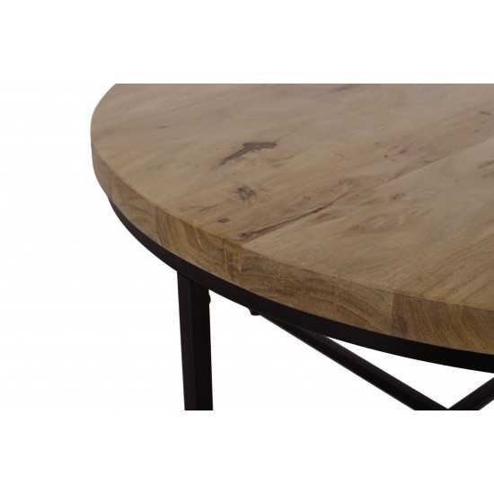 Ames Solid Wood Modern 36" Round Coffee Table