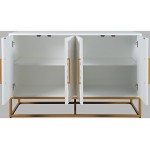 Argyle Glen 50" White and Gold Glam Sideboard Cabinet