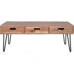 Rollins Solid Acacia Three Drawer Coffee Table