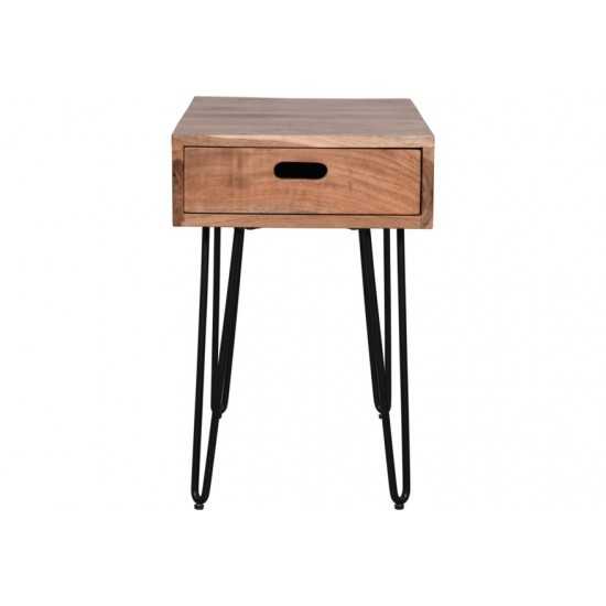Rollins Solid Acacia Side Table