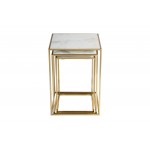 Global Archive Square Marble Nesting Table Set (Set of 3)