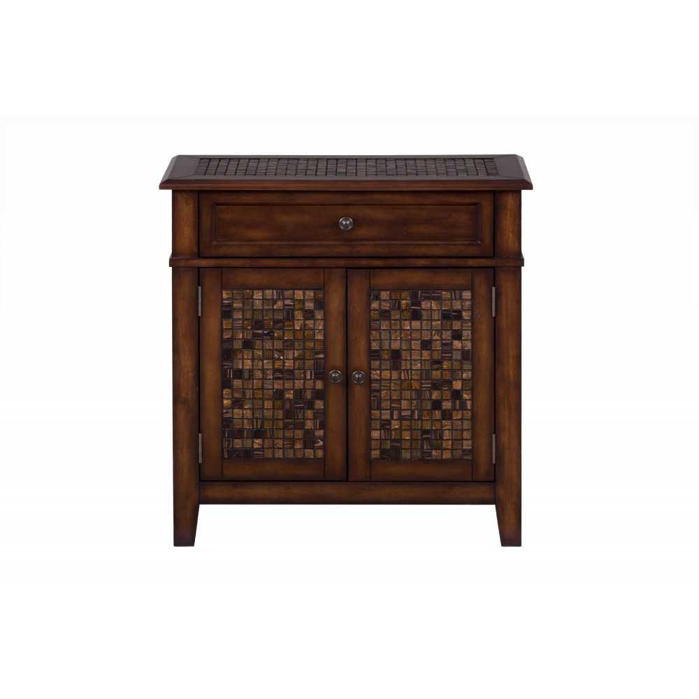 Baroque Accent Cabinet with Mosaic Tile Inlay