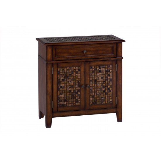 Baroque Accent Cabinet with Mosaic Tile Inlay