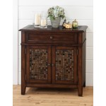 Baroque Accent Cabinet with Mosaic Tile Inlay