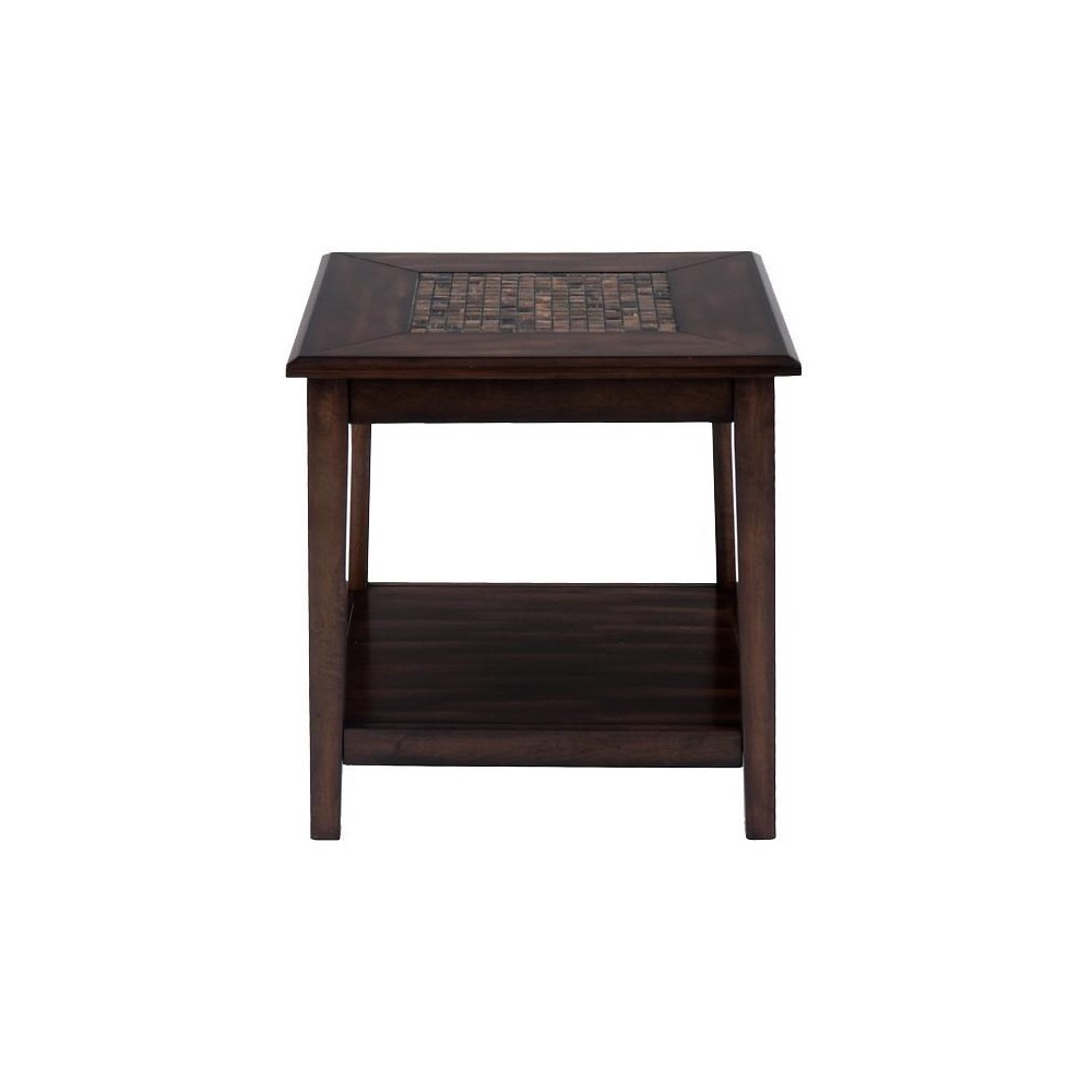 Baroque End Table with Mosaic Tile Inlay Baroque End Table with Mosaic Tile Inlay