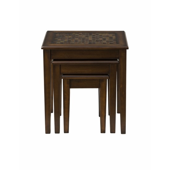 Baroque Nesting Tables with Mosaic Tile Inlay (Set of 3)