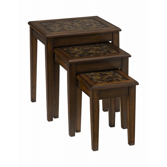 Baroque Nesting Tables with Mosaic Tile Inlay (Set of 3)