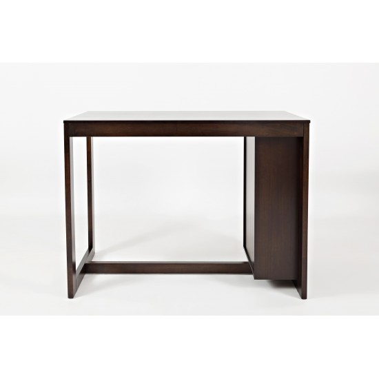 Tribeca Counter Height Dining Table with Shelving - Merlot