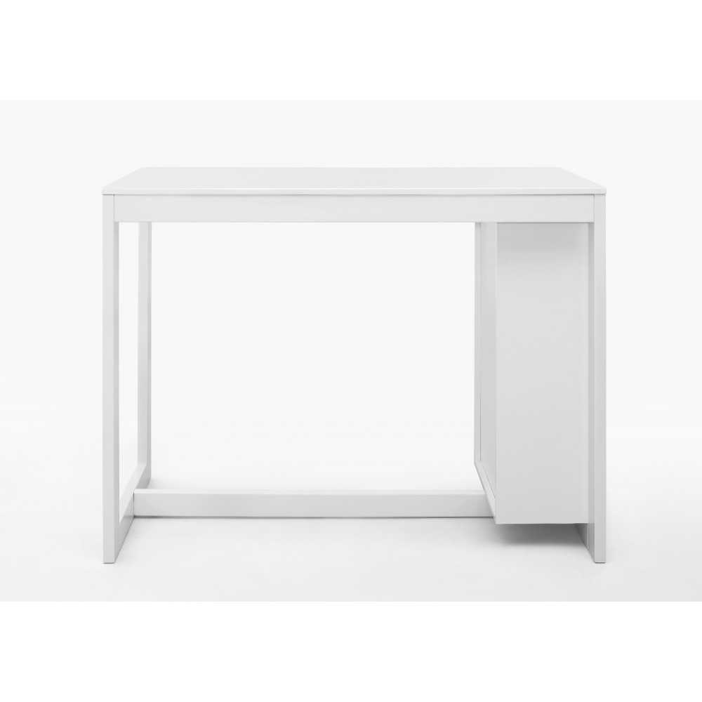 Tribeca Counter Height Dining Table with Shelving - Classic White