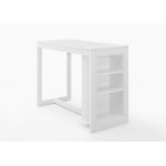 Tribeca Counter Height Dining Table with Shelving - Classic White