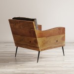 Karma Genuine Leather Live Edge Accent Chair