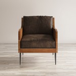 Karma Genuine Leather Live Edge Accent Chair
