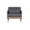 Karma Genuine Leather Live Edge Accent Chair