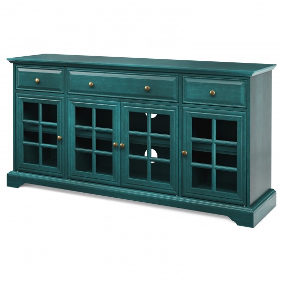 60'' Window Pane 4 Door TV Stand