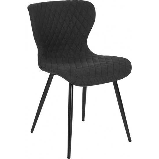 Bristol Contemporary Upholstered Chair in Black Fabric