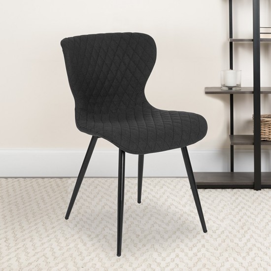 Bristol Contemporary Upholstered Chair in Black Fabric