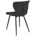 Bristol Contemporary Upholstered Chair in Black Fabric