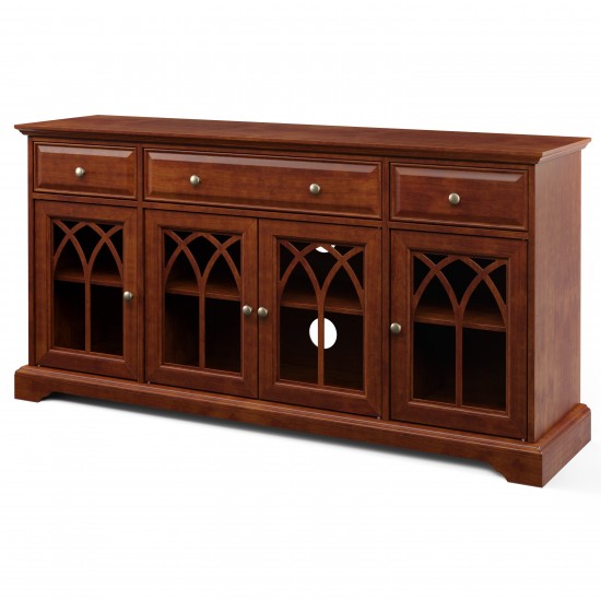 60'' Gothic Arch 4 Door TV Stand