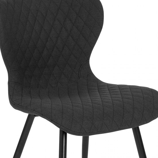 Bristol Contemporary Upholstered Chair in Black Fabric