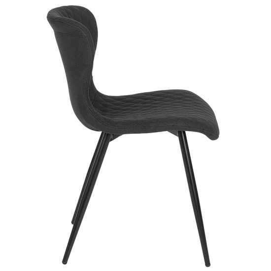Bristol Contemporary Upholstered Chair in Black Fabric