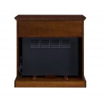 32'' Window Pane TV Stand With Electric Fireplace