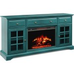 60'' Window Pane TV Stand With Electric Fireplace