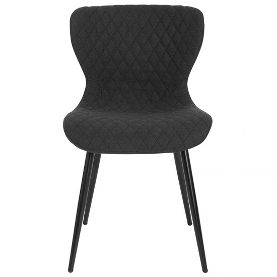 Bristol Contemporary Upholstered Chair in Black Fabric