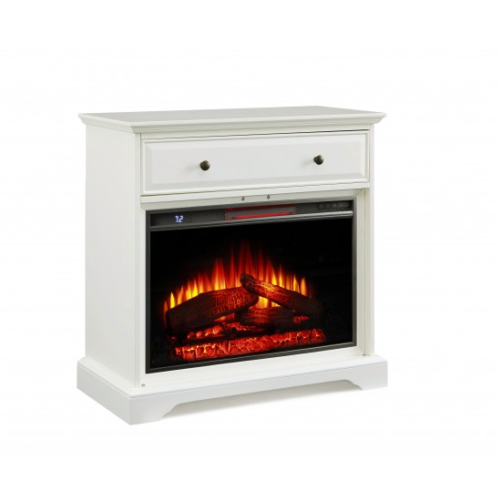 32'' Segmented TV Stand With Electric Fireplace