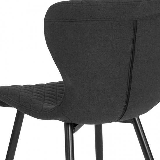 Bristol Contemporary Upholstered Chair in Black Fabric