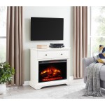 32'' Segmented TV Stand With Electric Fireplace
