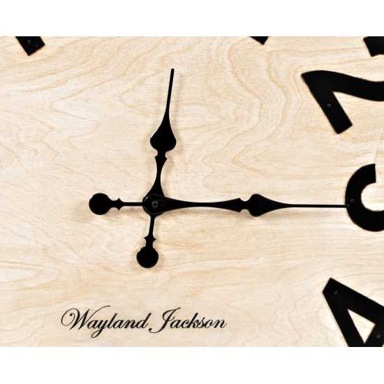 Weathered White Solid Wood 24'' Clock