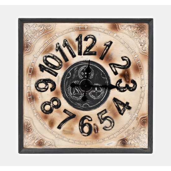 Weathered Aluminum and Grey 24'' Clock