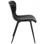 Bristol Contemporary Upholstered Chair in Black Vinyl