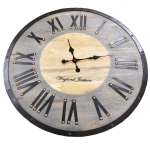 Wood Grey Distressed 30'' Clock