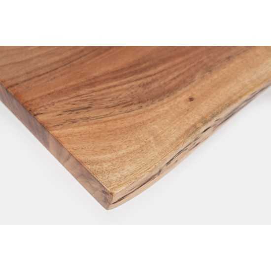 Nature's Edge Solid Acacia 18'' Floating Wall Shelf - 1.25'' Height (Set of 2)