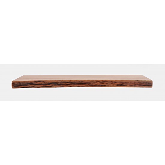 Nature's Edge Solid Acacia 24'' Floating Wall Shelf - 1.25'' Height (Set of 2)