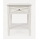 Farmhouse White End Table