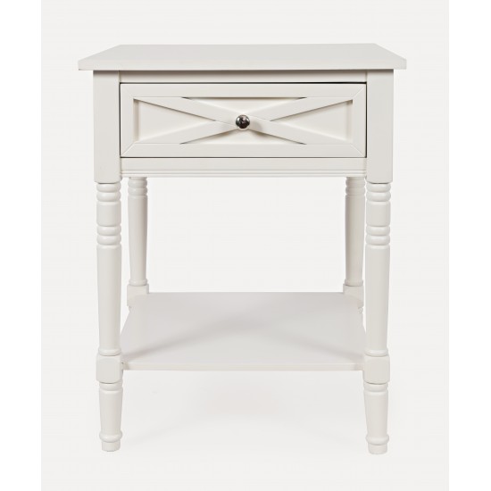 Farmhouse White End Table