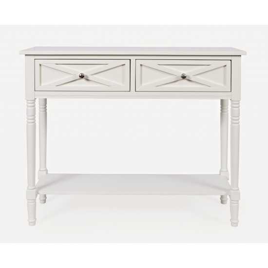 Farmhouse White Sofa Console Table